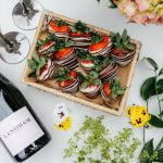 Chocolate dipped strawberries with flowers