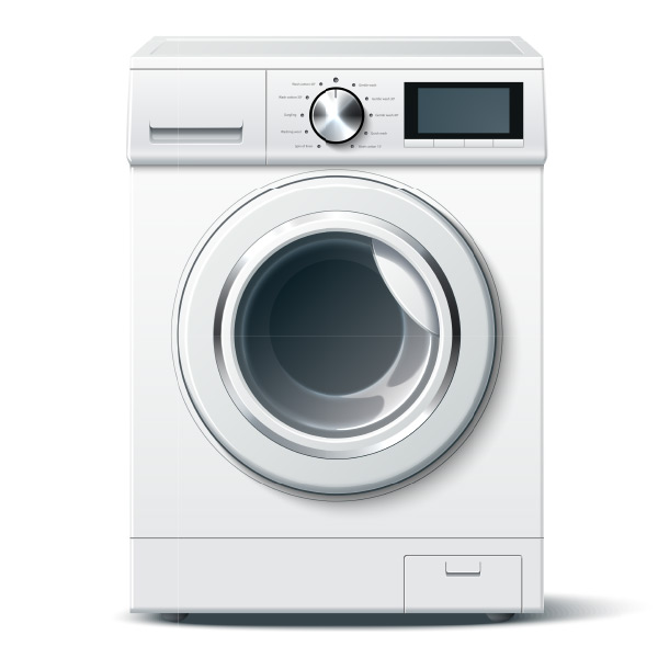 washing machine on white