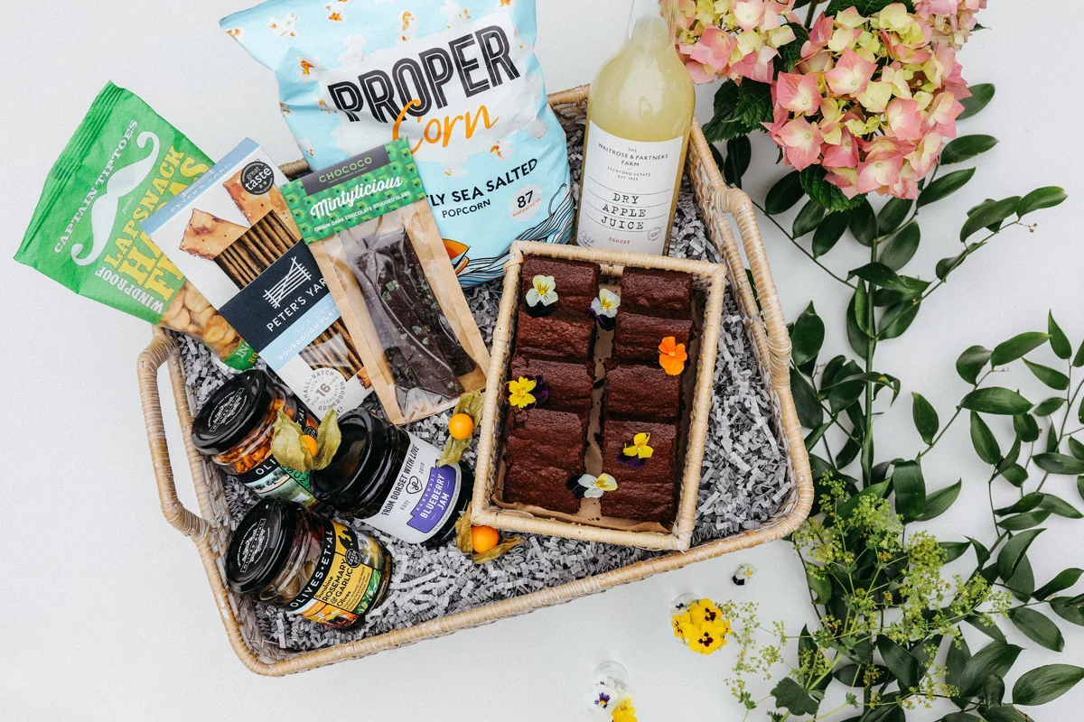 dairy free food items in hamper