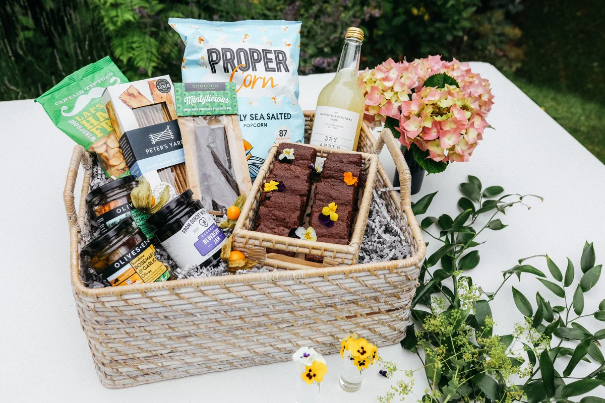 dairy free food items in hamper