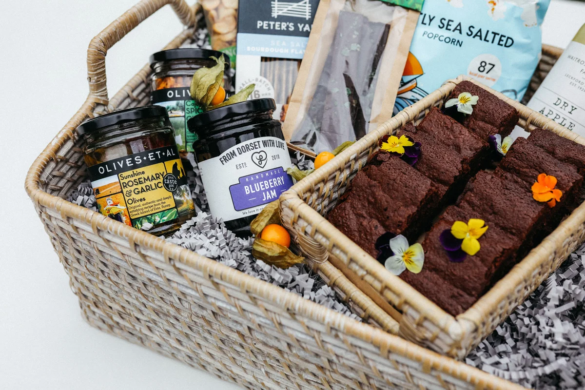 dairy free food items in hamper