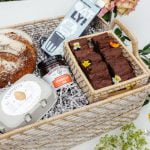 breakfast items in hamper