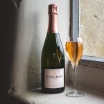 Rose wine next to window