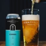 lager being poured into glass